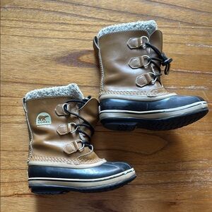 Sorel Kids' Brown and Black Winter Boots